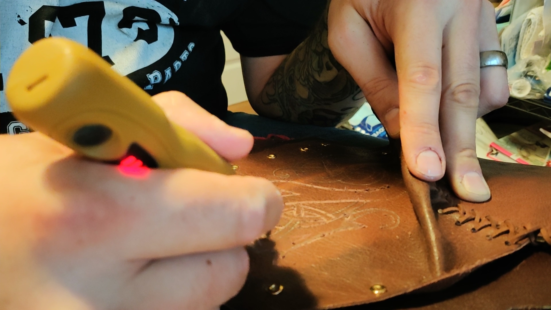 Santa Monica Studio Leatherworking with Kratos