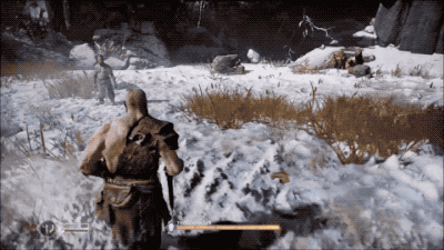 God Of War Stranger Baldur Punched Kratos GIF